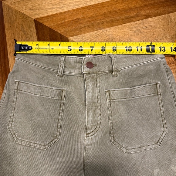 Faherty Olive Green Patch Pocket Boot Cut pants FLAWED - Picture 14 of 14